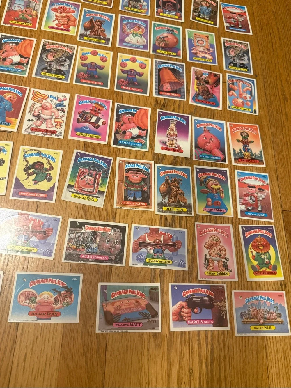 Garbage Pail Kids Collectible Trading Sticker Cards From 1980s  - Lot of 65 - Picture 5 of 5